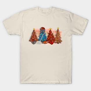 Rugby Football Christmas Trees Xmas Gift T-Shirt